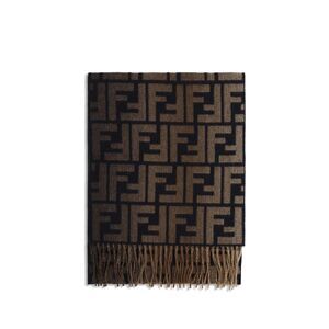 Fendi Men Ff Wool And Cashmere Scarf